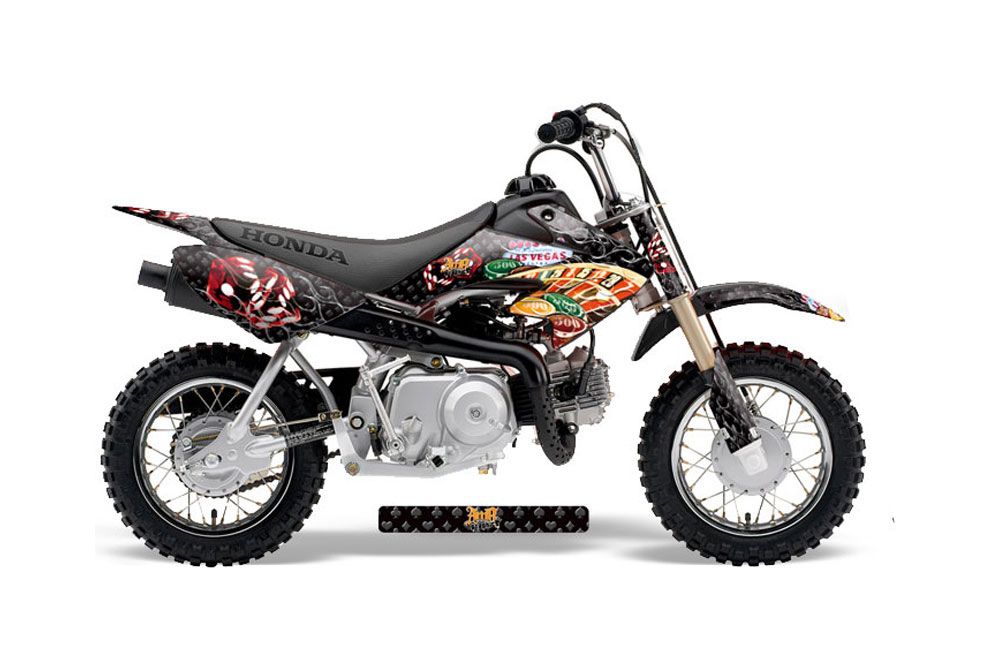 Honda CRF50 Dirt Bike Graphic Kit - 2004-2013 Vegas Baller Black