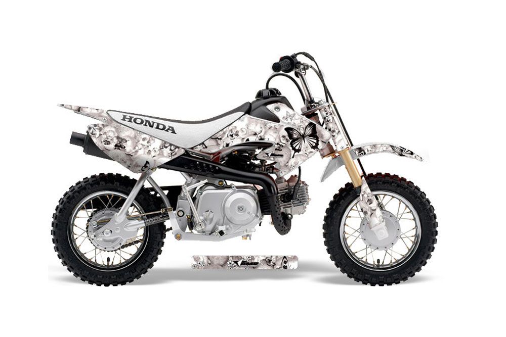 Honda CRF50 Dirt Bike Graphic Kit - 2004-2013 Butterfly White