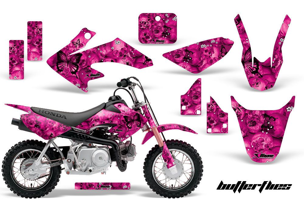 Honda CRF50 Dirt Bike Graphic Kit - 2004-2013 Butterfly Pink