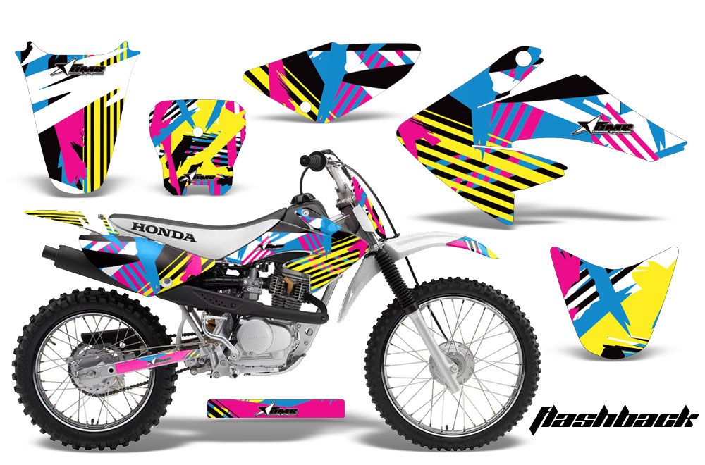 Honda CRF100 Dirt Bike Graphic Kit - 2004-2010 Flashback