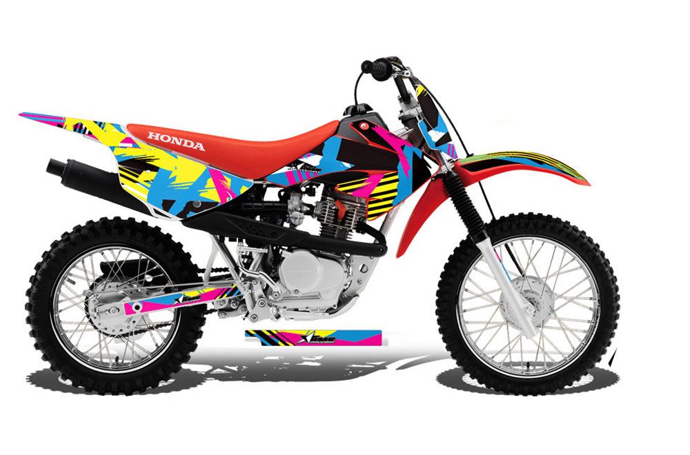 Honda CRF100 Dirt Bike Graphic Kit - 2011-2016 Flashback
