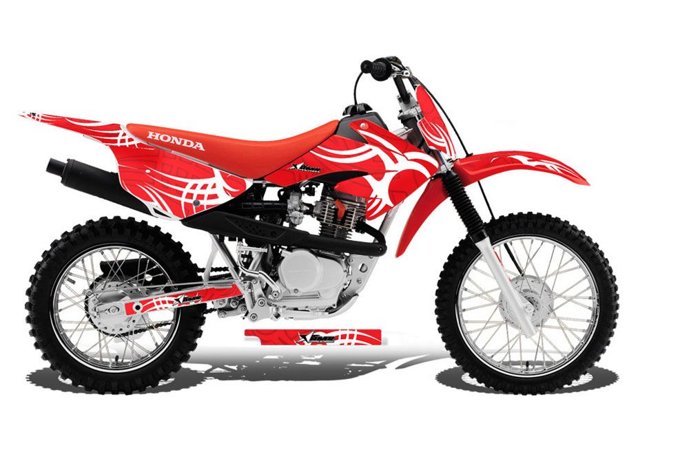 Honda CRF100 Dirt Bike Graphic Kit - 2011-2016 Tribe Red