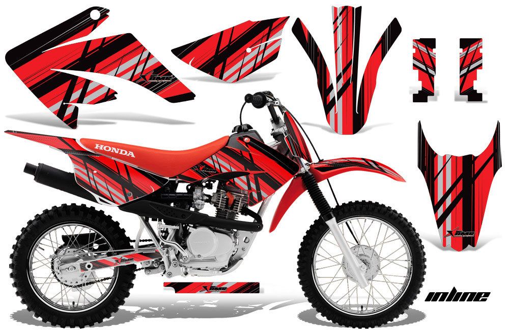 Honda CRF100 Dirt Bike Graphic Kit - 2011-2016 In Line Red