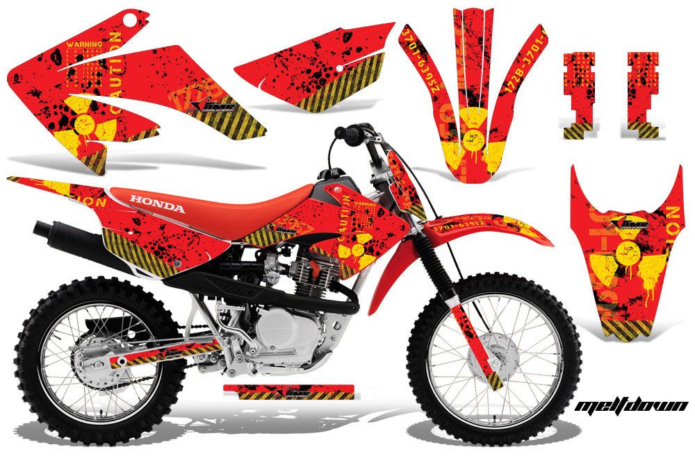 Honda CRF100 Dirt Bike Graphic Kit - 2011-2016 Meltdown Red