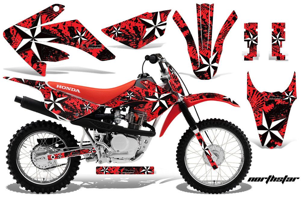 Honda CRF100 Dirt Bike Graphic Kit - 2011-2016 Northstar Red