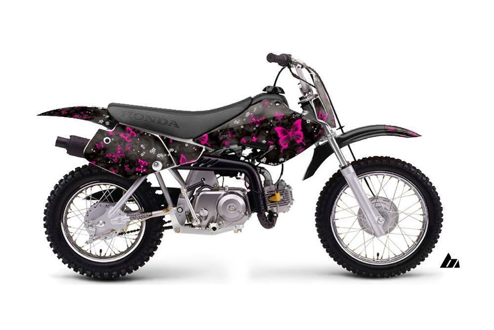 Honda XR50 Dirt Bike Graphic Kit - 2000-2003 Butterfly Pink
