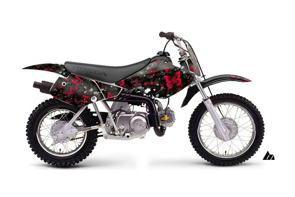Honda XR50 Dirt Bike Graphic Kit - 2000-2003 Butterfly Red
