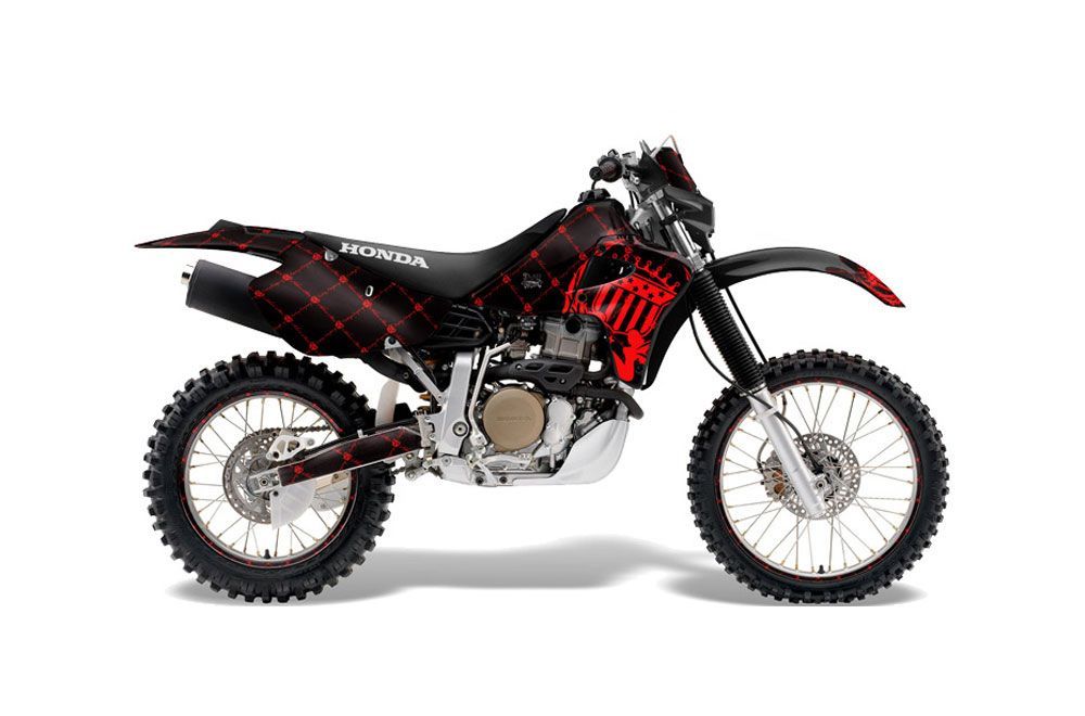 Honda XR650R Dirt Bike Graphic Kit - 2000-2010 Silver Star - Reloaded Black