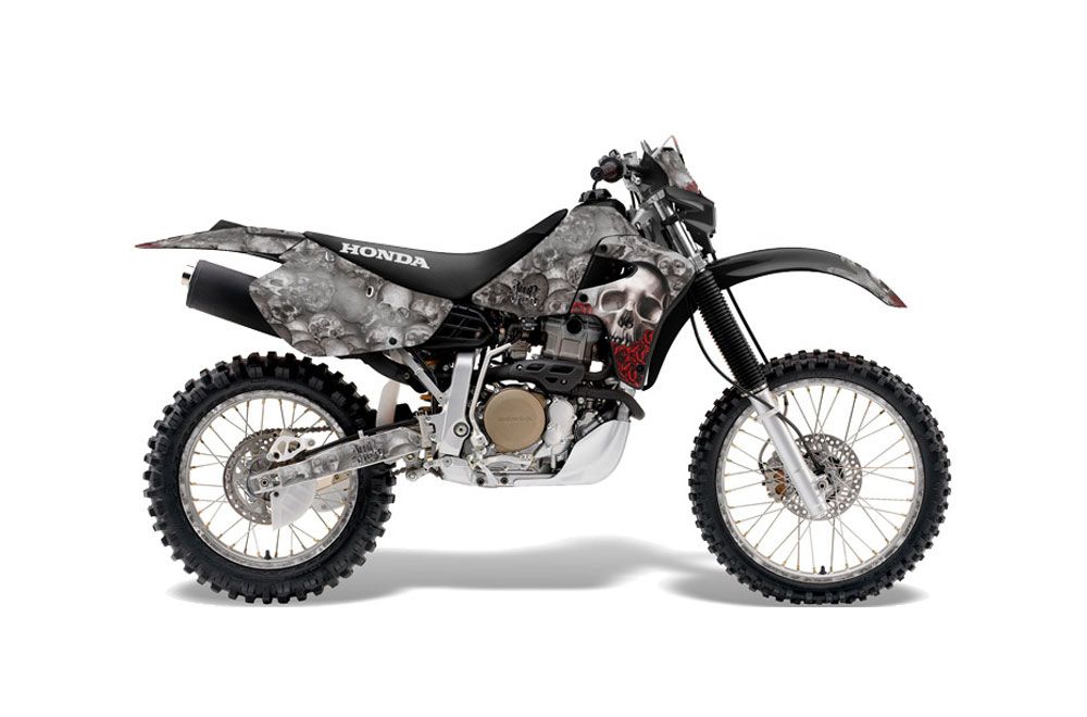 Honda XR650R Dirt Bike Graphic Kit - 2000-2010 Bone Collector Silver