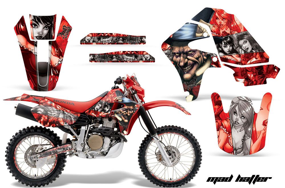 Honda XR650R Dirt Bike Graphic Kit - 2000-2010 Mad Hatter Red