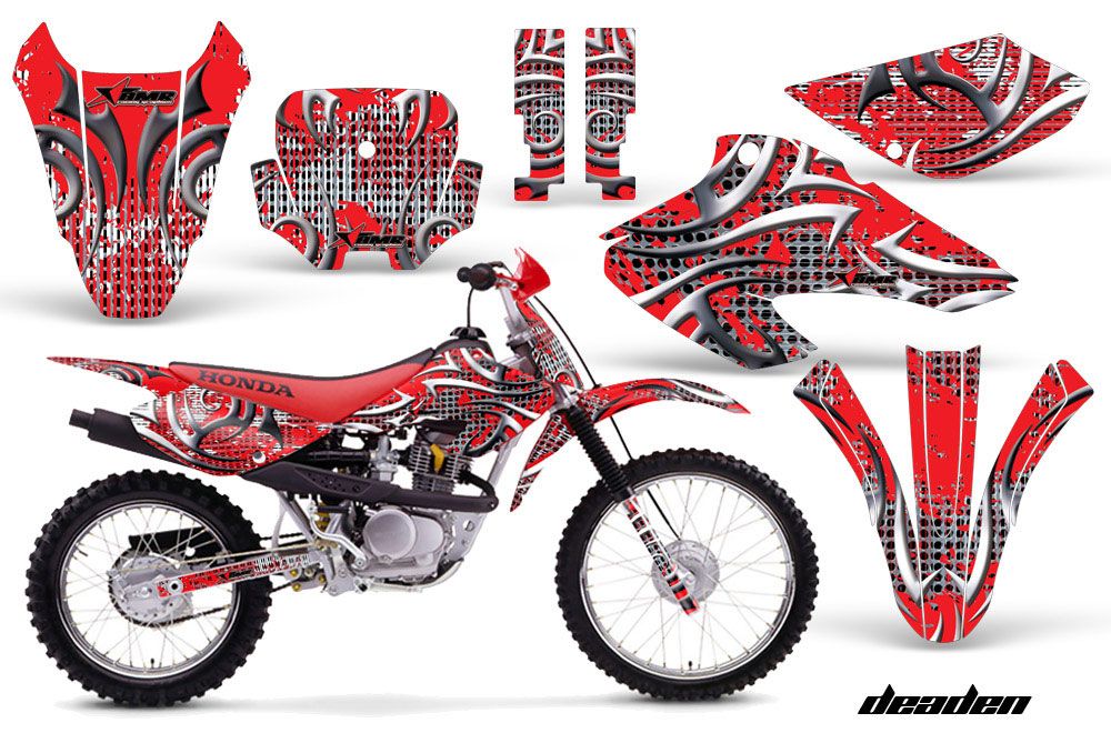 Honda XR80 Dirt Bike Graphic Kit - 2001-2003 Deadon Red