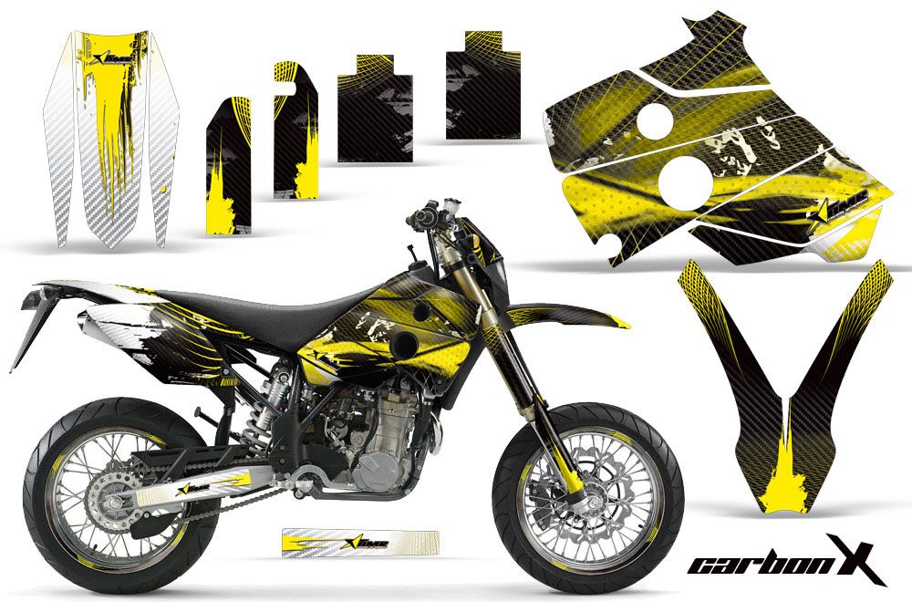 Husaberg FC / FE / FS 650 Dirt Bike Graphic Kit - 2001-2005 Carbon X Yellow