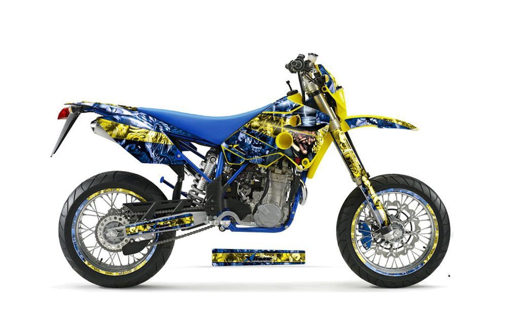 Husaberg FC / FE / FS 650 Dirt Bike Graphic Kit - 2001-2005 Mad Hatter Blue