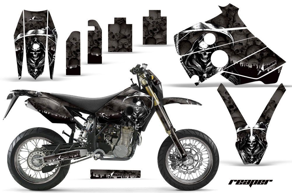 Husaberg FC / FE / FS 650 Dirt Bike Graphic Kit - 2001-2005 Reaper Black