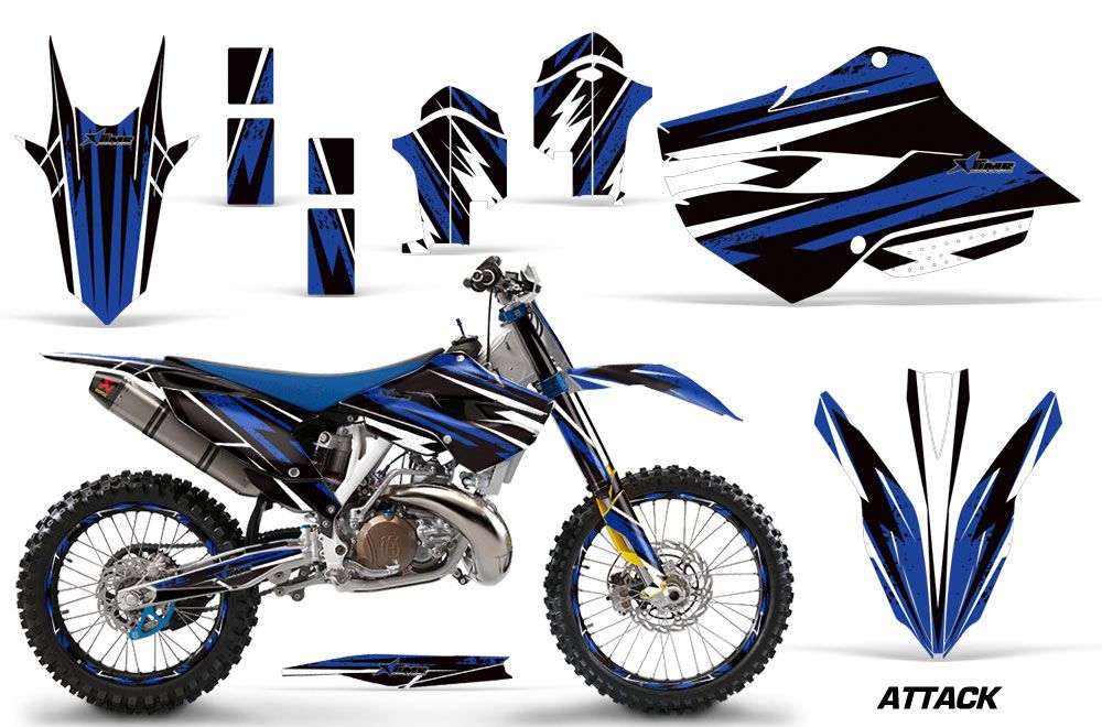 Husaberg TC / FC 250 Dirt Bike Graphic Kit - 2013-2014 Attack Blue