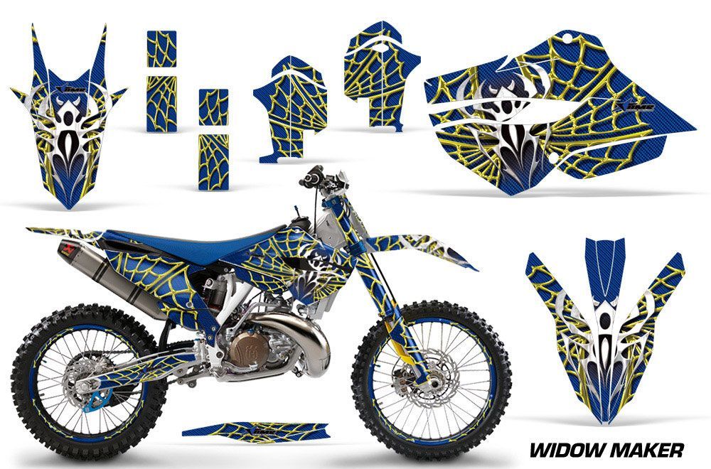 Husaberg TC / FC 300 Dirt Bike Graphic Kit - 2013-2014 Widow Maker Yellow