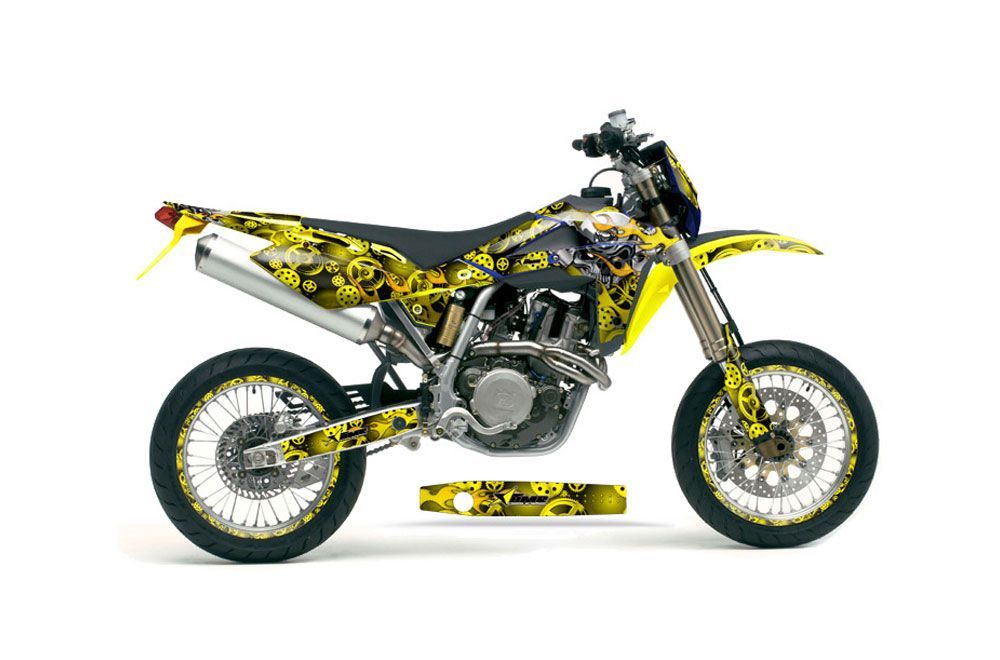 Husqvarna TC / TE 250 Dirt Bike Graphic Kit - 2005-2008 Motorhead Yellow