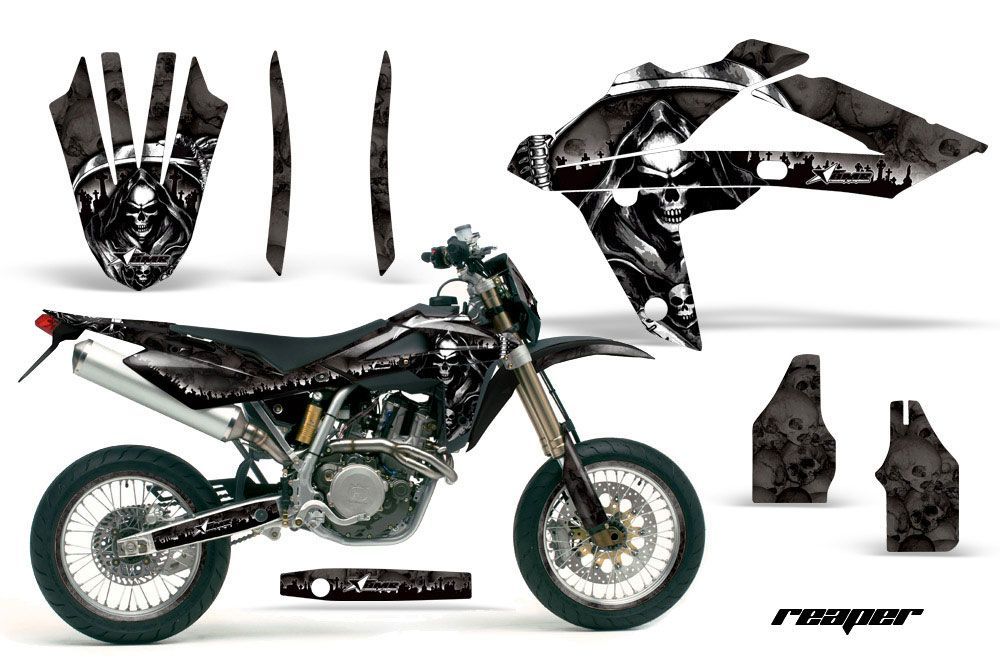 Husqvarna TC / TE 250 Dirt Bike Graphic Kit - 2005-2008 Reaper Black