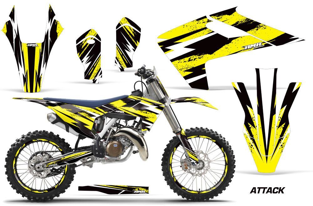 Husqvarna TC 125 Dirt Bike Graphic Kit - 2016-2017 Attack Yellow