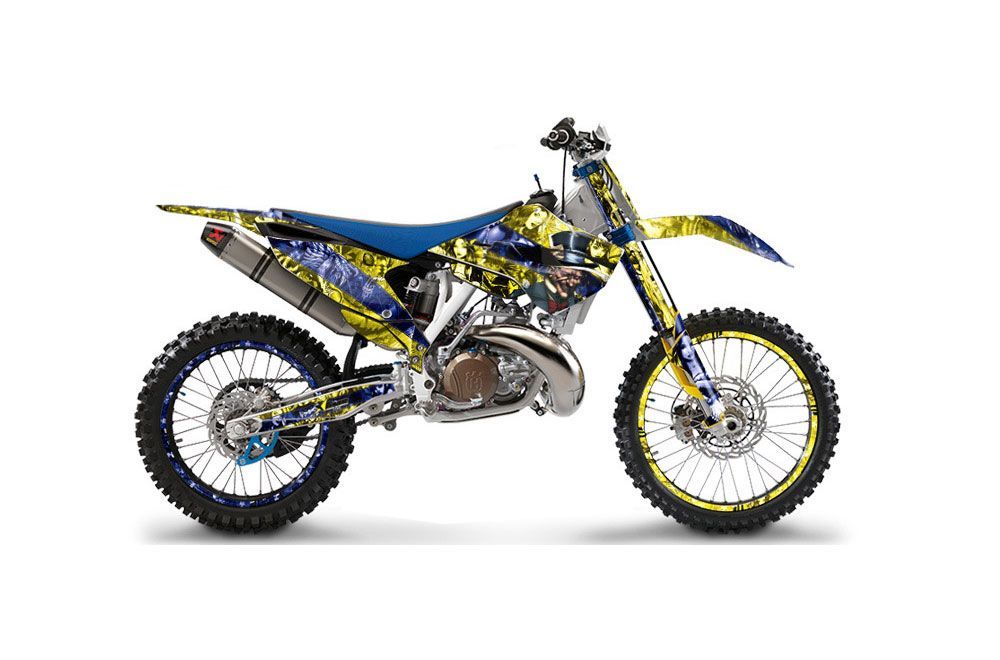 Husqvarna TC / FC 250 Dirt Bike Graphic Kit - 2014-2016 Mad Hatter Yellow