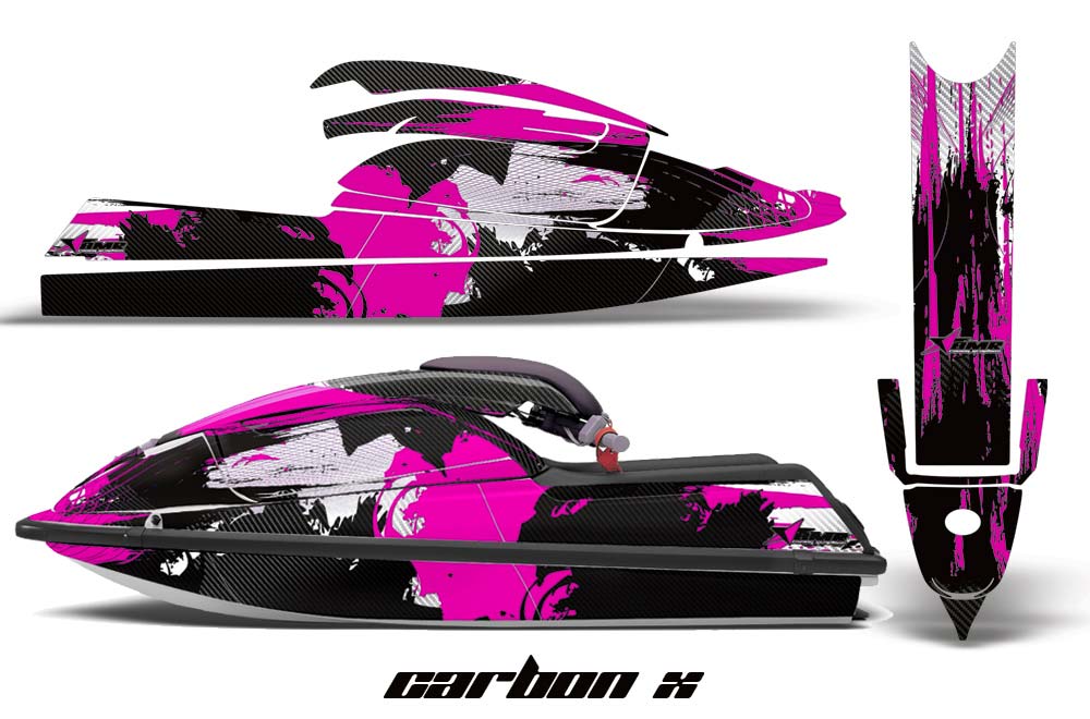 Kawasaki 750 SX / SXR Jet Ski Graphic Kit - 1992-1998 Carbon X Pink