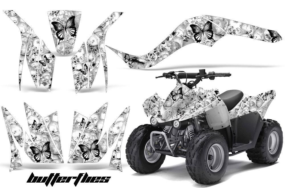 Kawasaki KFX 50 / 90 ATV Graphic Kit - 2007-2021 Butterfly Black