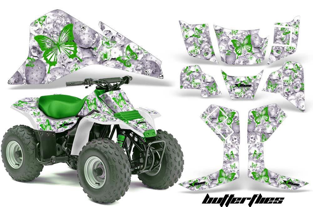 Kawasaki KFX 80 ATV Graphic Kit - 2003-2006 Butterfly Green