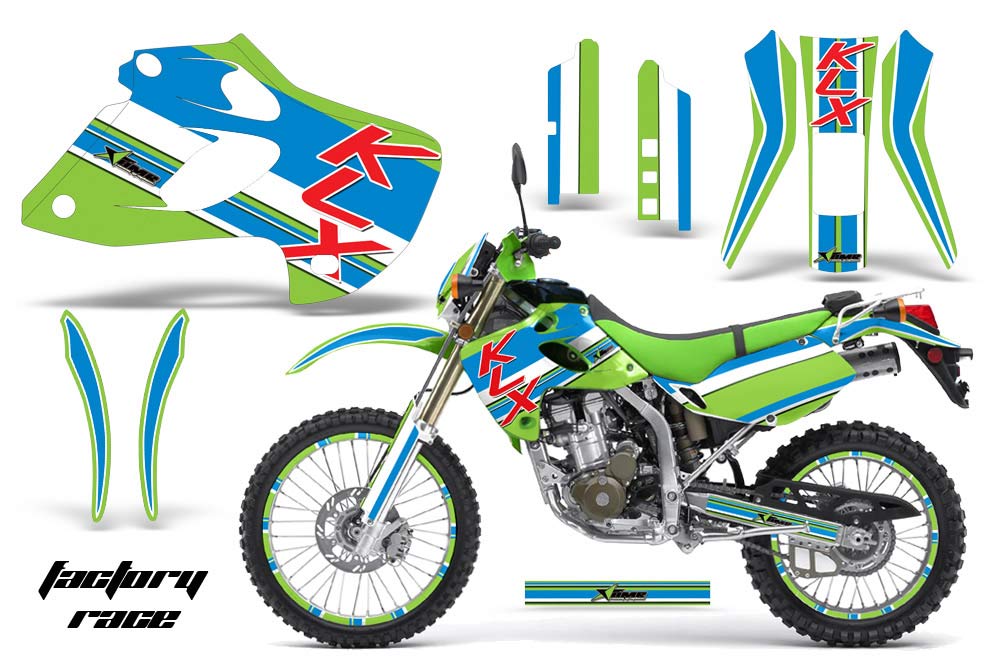Kawasaki KLX250 Dirt Bike Graphic Kit - 1998-2003 Factory Race Green