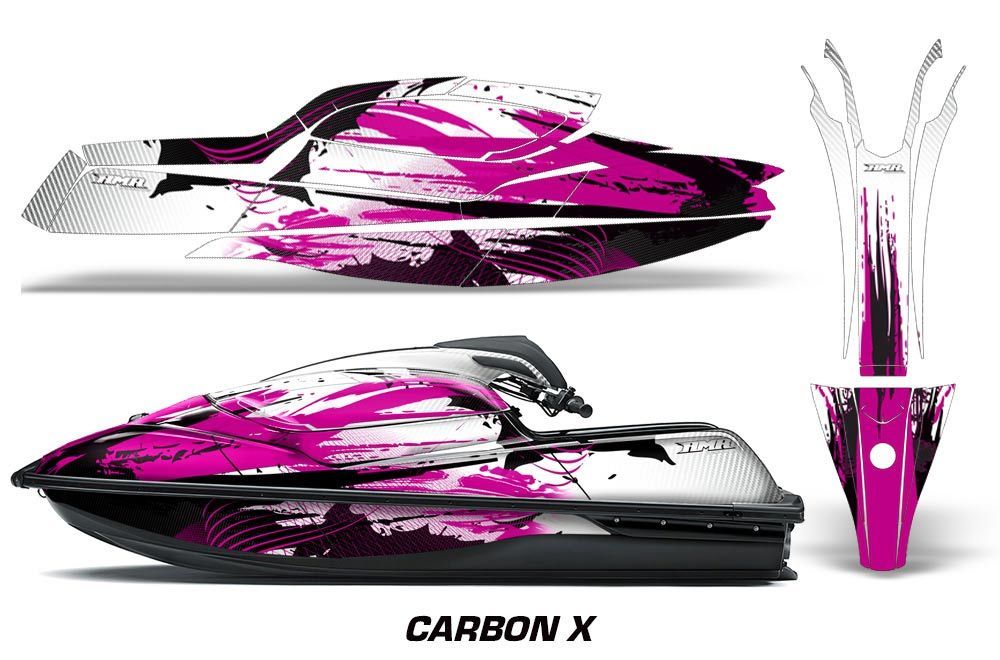 Kawasaki SX-R SXR JS1500 Jet Ski Graphic Kawi Kit 2017-2020 Carbon X Pink