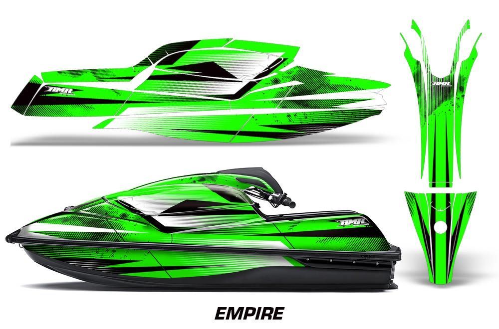 Kawasaki SX-R SXR JS1500 Jet Ski Graphic Kawi Kit 2017-2020 Empire Green