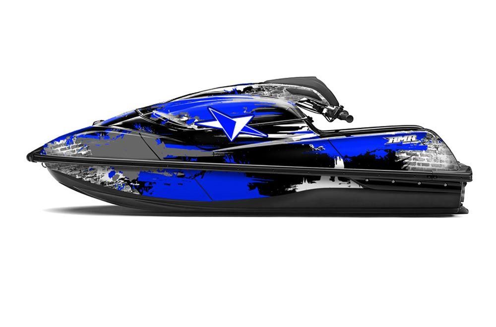 Kawasaki SX-R SXR JS1500 Jet Ski Graphic Kawi Kit 2017-2020 Street Star Blue