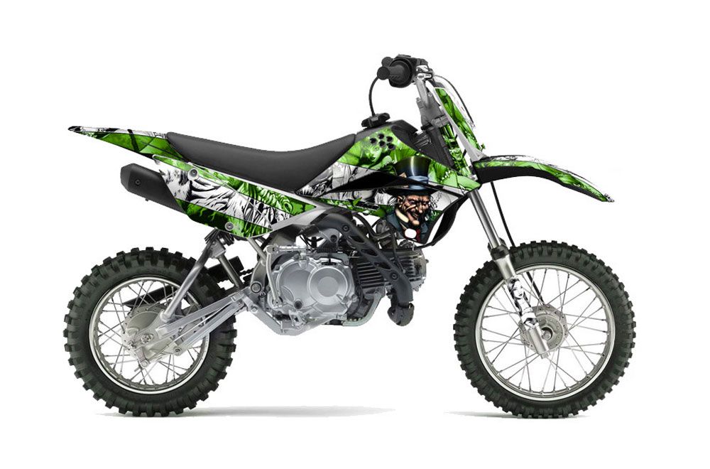 Kawasaki KLX110 Dirt Bike Graphic Kit - 2010-2016 Mad Hatter Green