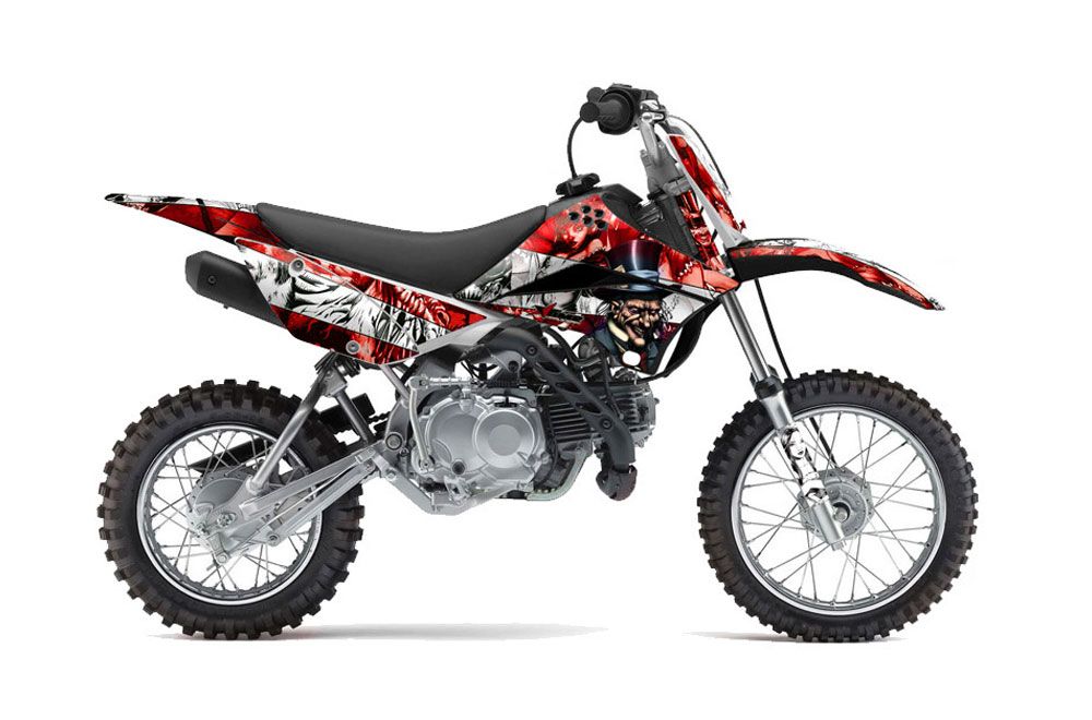 Kawasaki KLX110 Dirt Bike Graphic Kit - 2010-2016 Mad Hatter Red