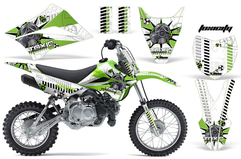 Kawasaki KLX110 Dirt Bike Graphic Kit - 2010-2016 Toxicity Green