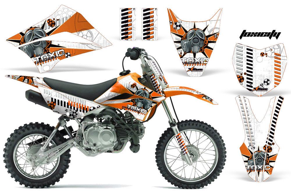 Kawasaki KLX110 Dirt Bike Graphic Kit - 2010-2016 Toxicity Orange