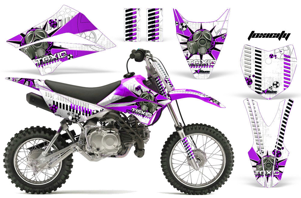 Kawasaki KLX110 Dirt Bike Graphic Kit - 2010-2016 Toxicity Purple