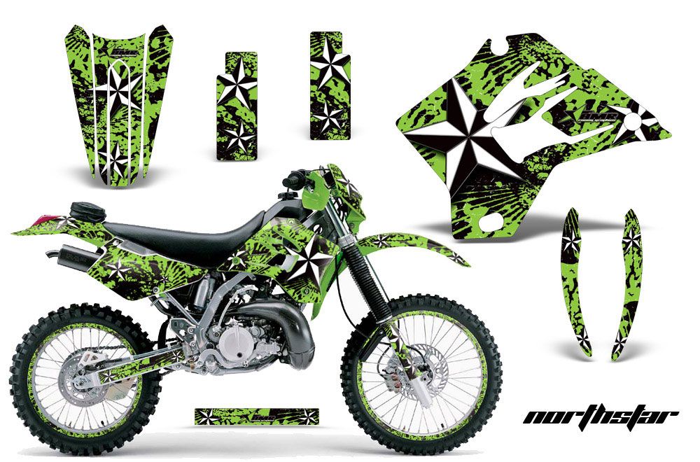 Kawasaki KDX200 Dirt Bike Graphic Kit - 1995-2006 NorthStar Green