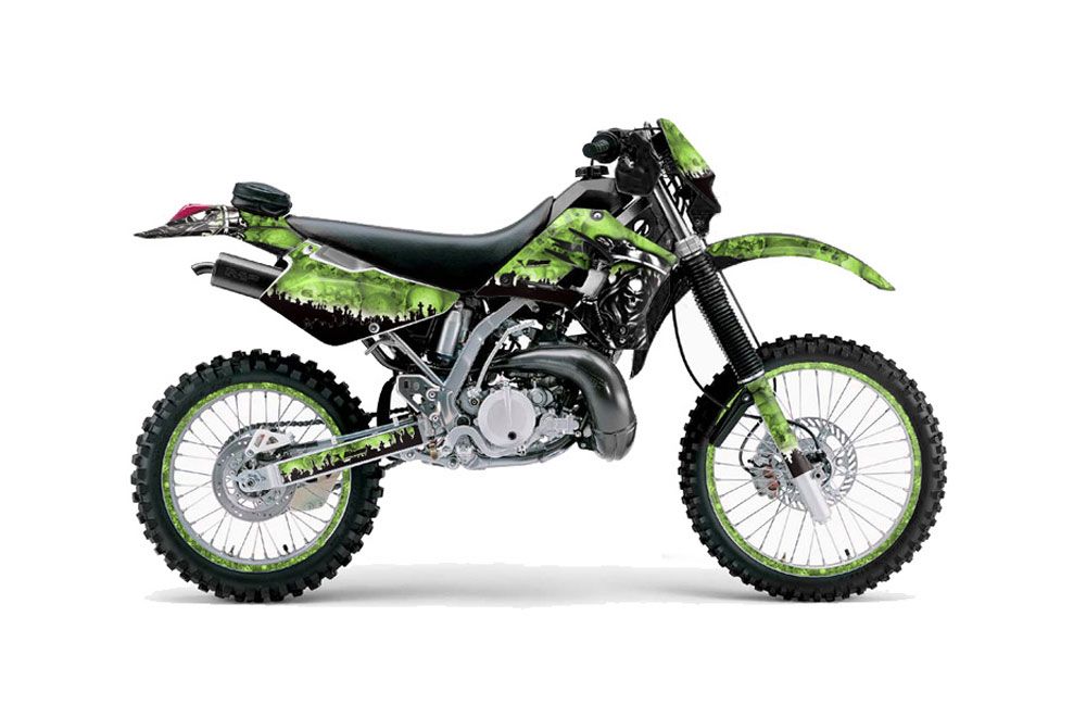 Kawasaki KDX200 Dirt Bike Graphic Kit - 1995-2006 Reaper Green