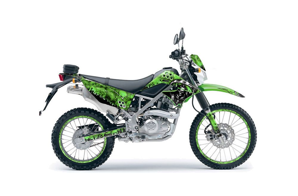 Kawasaki KLX125 D Tracker Dirt Bike Graphic Kit - 2010-2016 Reaper Green