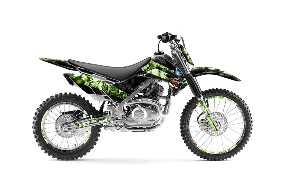 Kawasaki KLX140 Dirt Bike Graphic Kit - 2008-2021 Mad Hatter Green