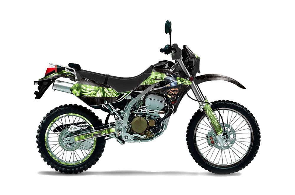 Kawasaki KLX250 Dirt Bike Graphic Kit - 2004-2007 Mad Hatter Green