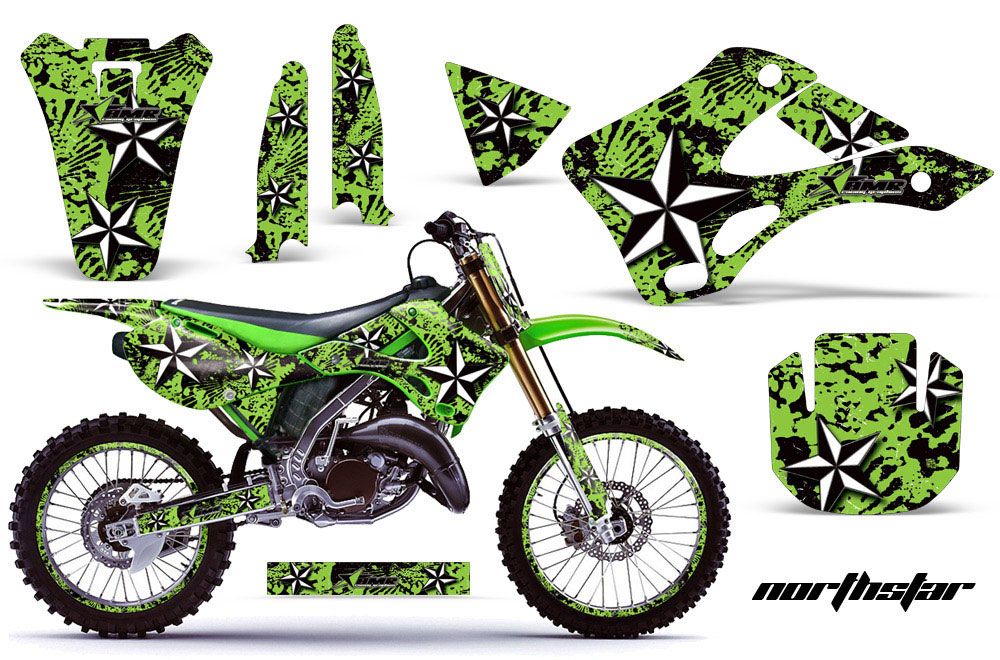 Kawasaki KX250 Dirt Bike Graphic Kit - 1999-2002 NorthStar Green