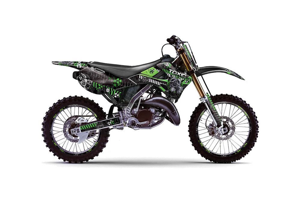 Kawasaki KX125 Dirt Bike Graphic Kit - 1999-2002 Toxicity Green