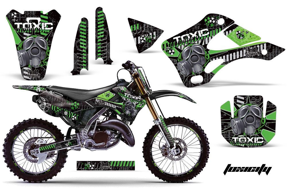 Kawasaki KX125 Dirt Bike Graphic Kit - 1999-2002 Toxicity Green