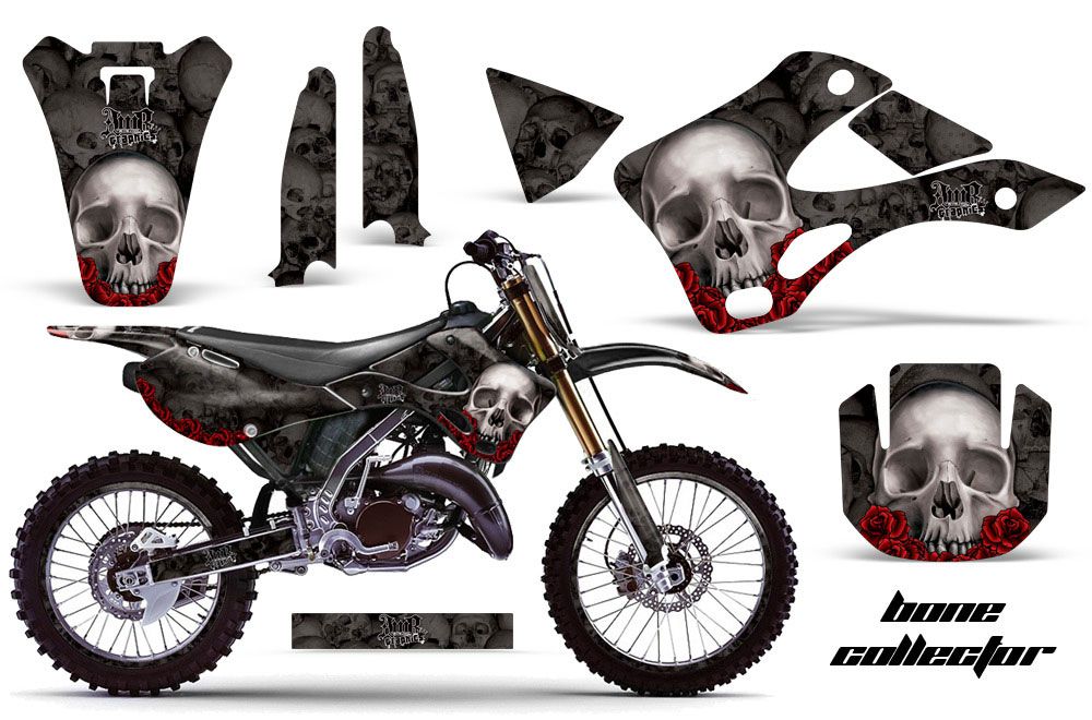Kawasaki KX125 Dirt Bike Graphic Kit - 1999-2002 Reaper Black