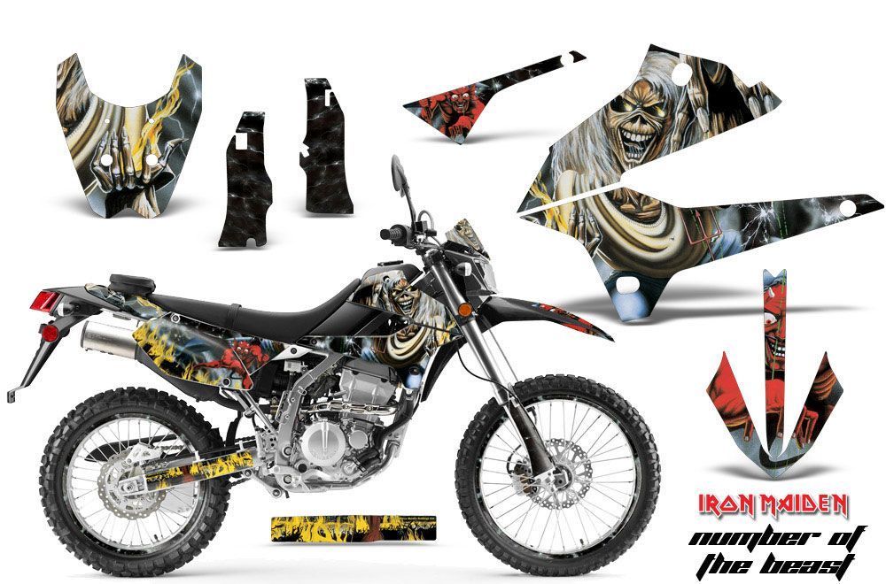 Kawasaki KLX250 Enduro Dirt Bike Graphic Kit - 2008-2018 Number of the Beast