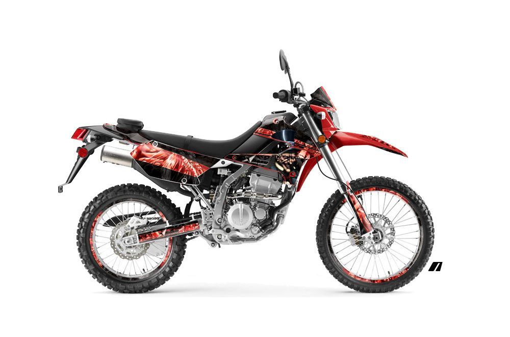Kawasaki KLX250 Enduro Dirt Bike Graphic Kit - 2008-2018 Mad Hatter Red
