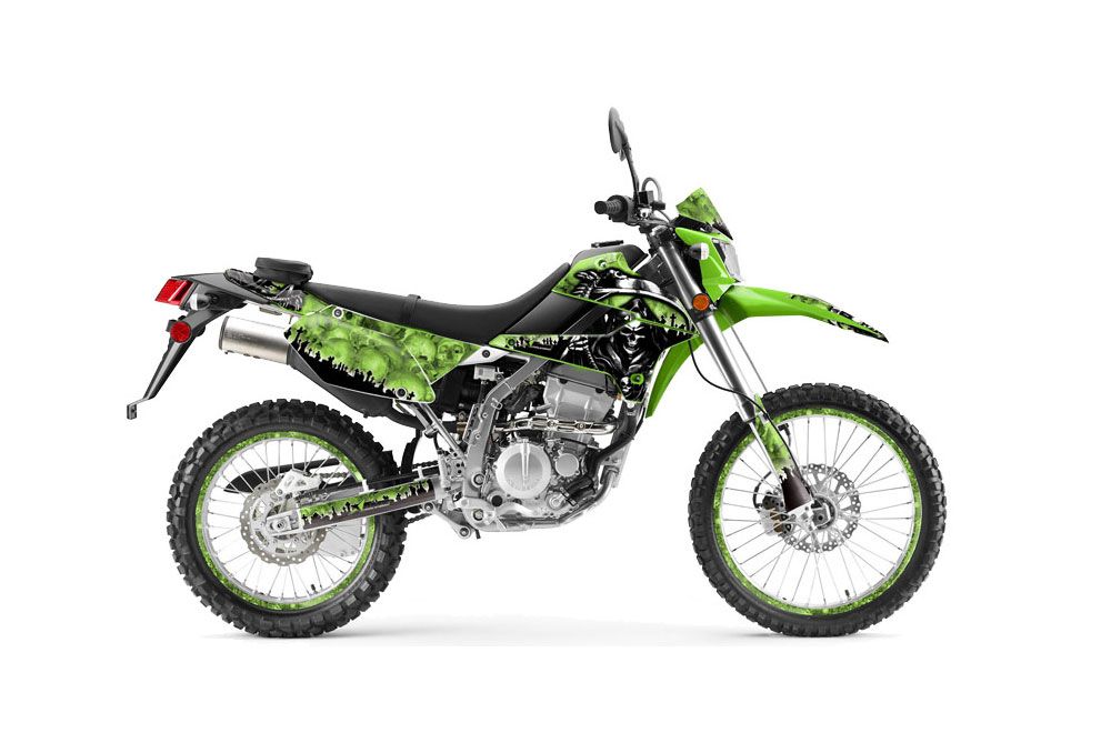 Kawasaki KLX250 Enduro Dirt Bike Graphic Kit - 2008-2018 Reaper Green