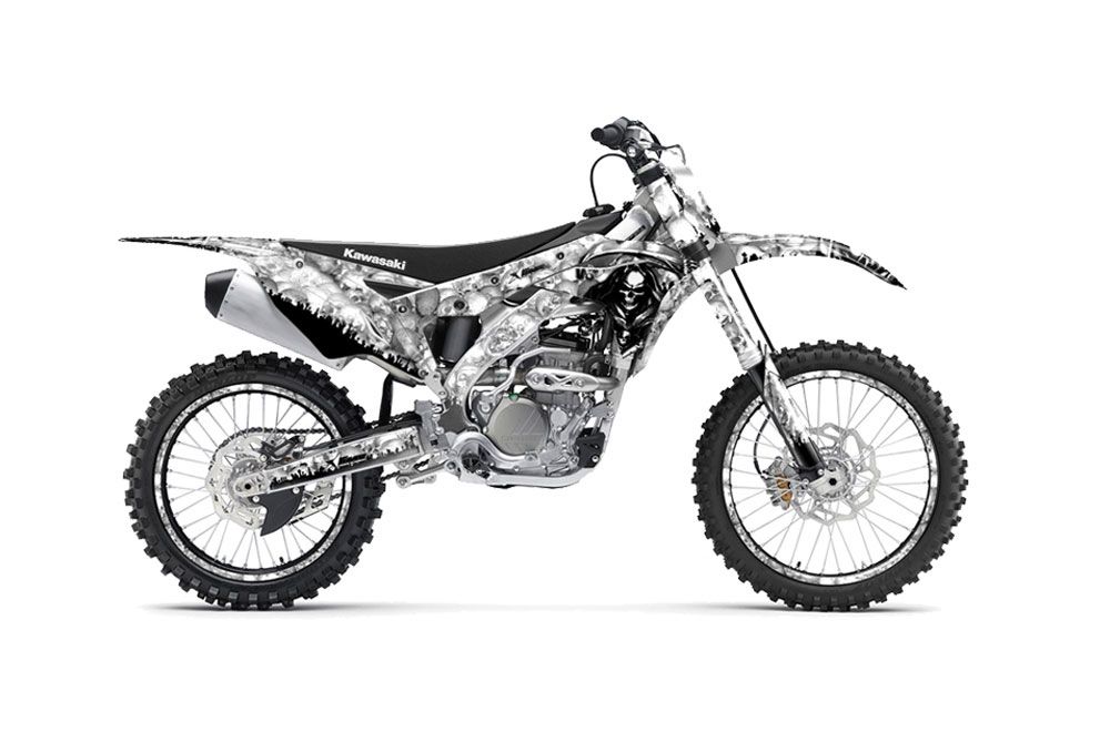 Kawasaki KX250F Dirt Bike Graphic Kit - 2017-2018 Reaper White