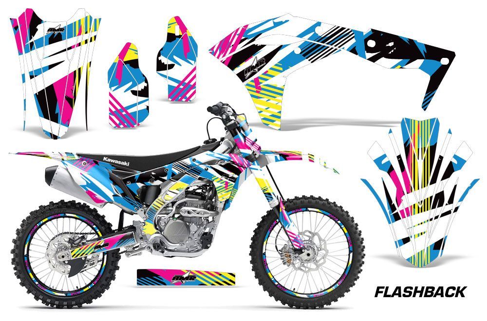 Kawasaki KX250F Dirt Bike Graphic Kit - 2017-2018 Flashback